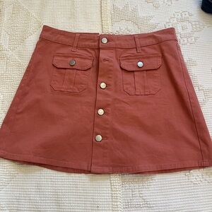 Ginger G A-Line Skirt in Terracotta